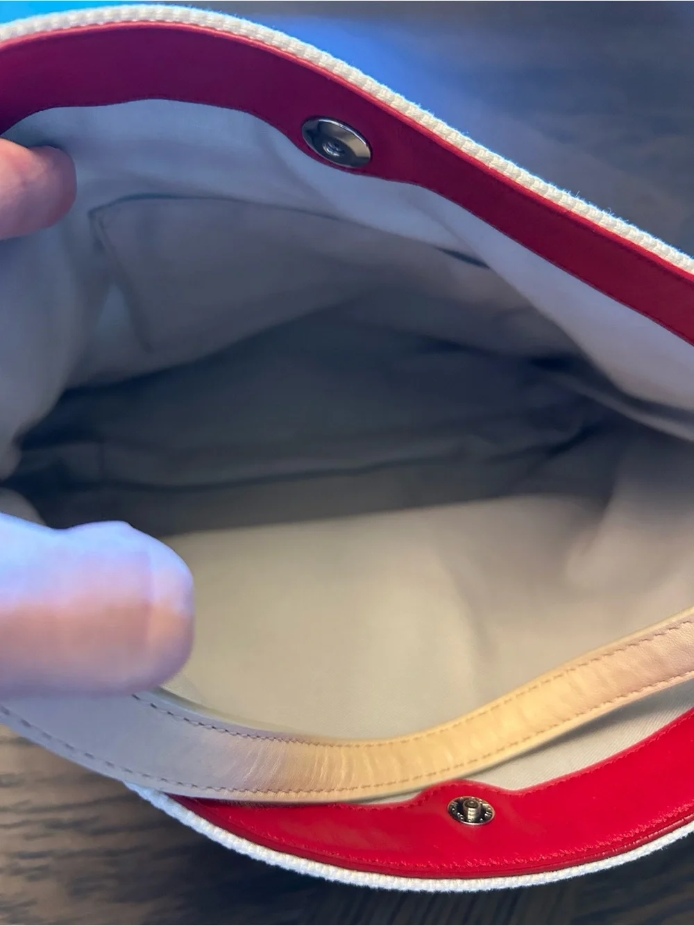 Coach x Saint James Collaboration Striped Hobo Canvas/leather accents  LIKE NEW